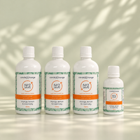 Three 100ml bottles and one 30ml bottle of CandleXchange No 2 Drops, orange, lemon & rosemary