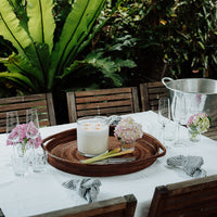 Citronella, Lavender & Rosemary soy candle outside