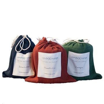 CandleXchange candle bags in three colours
