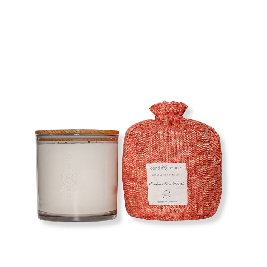 Mandarin, Lime & Basil 1.5kg Soy Candle